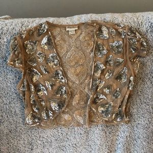 Cropped Tracy Reese short sleeve jacket